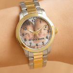 Montre Enfants personnalisés enfants photo noms année mam<br><div class="desc">Ajoutez Votre propre photo préférée de votre famille,  enfants,  mari,  enfants,  amis ou animal de compagnie. Numéros noirs avec minutes. Personnalisez et ajoutez leurs noms et année,  lettres noires. Parfait pour votre mère,  grand-mère le jour de la mère,  ou comme cadeau d'anniversaire ou de Noël.</div>