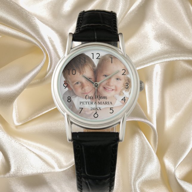 Montre Enfants personnalisés nom photo année maman (Créateur téléchargé)