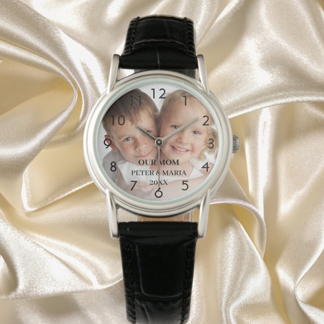 Montre Enfants personnalisés nom photo année maman (Créateur téléchargé)