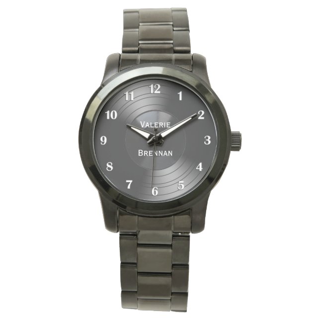 Montre Enregistrer l'album Personnalisé avec des nombres  (devant)