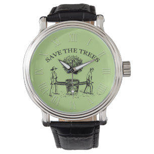 Montre Enregistrer l'illustration Vintage des arbres Numé
