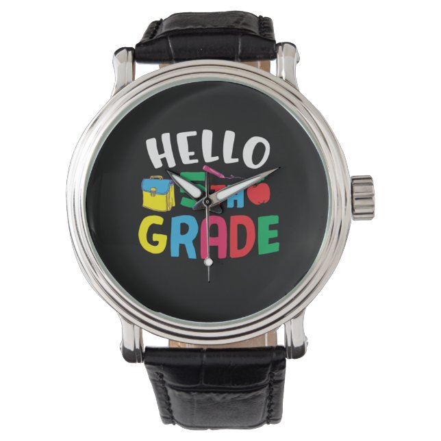 Montre Enseignant de 5e année Bonjour 5e année (devant)