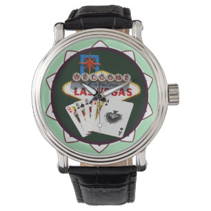 Montre Enseigne de Las Vegas et jeton de poker Two Kings