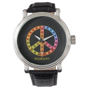 Montre Enseigne de Paix Néon Unisexe