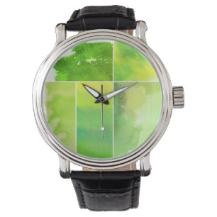 Montre Ensemble d'abrégé sur aquarelle peint à la main