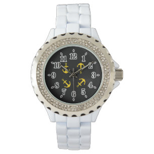 Montre Ensemble d'Ancres en bateau doré