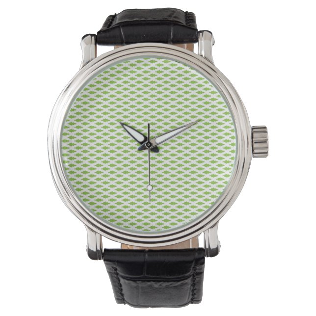 Montre Ensemble de dossiers verts botaniques (devant)