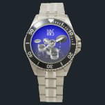 Montre Ensemble de tambour Monogramme personnalisé Monogr<br><div class="desc">Pour personnaliser/customiser avec les initiales/le nom du destinataire, choisissez la police idéale, la couleur de police ou supprimez-la si vous n'en avez pas besoin. Disponible en plusieurs styles et couleurs.</div>