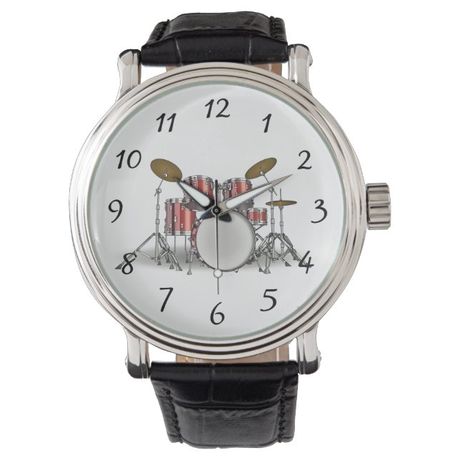 Montre Ensemble de tambours illustrés (devant)