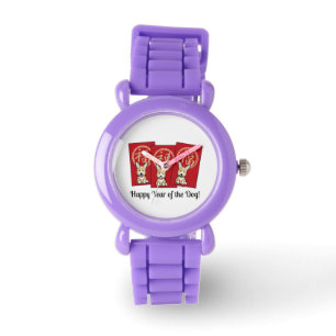 Montre Enveloppe rouge chinoise Lucky Corgi Année du chie