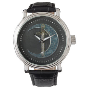 Montre Épée et lune celtiques