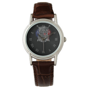 Montre Épées de corbeaux d'Odin Mythologie Viking drapeau