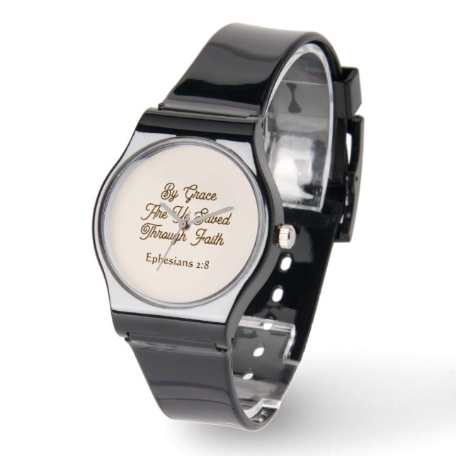 Montre Éphésiens Par Grâce Vous Êtes Sauvés Écriture  (Angle)