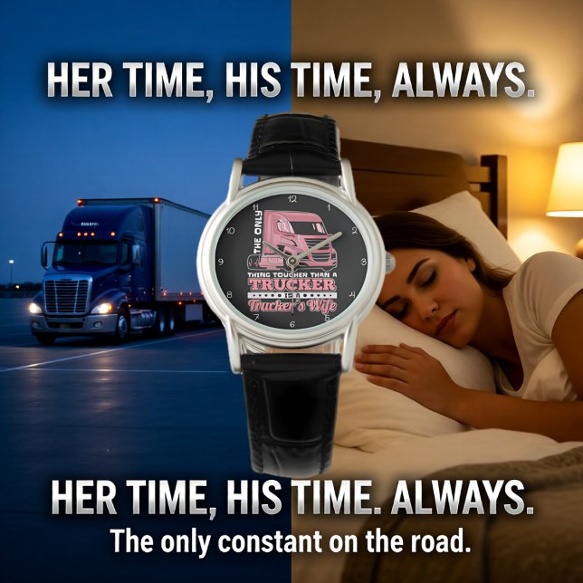Montre Épouse de camionneur rose : la plus coriace (Créateur téléchargé)