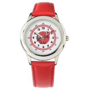 Montre Épouses personnalisées rouges et noires Ninja Garç