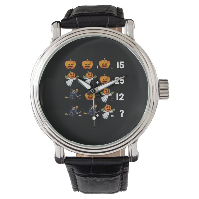 Montre Équations mathématiques d'Halloween pour les profe (devant)