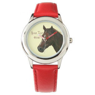 Montre équine photo du cheval marron marron de châtaign