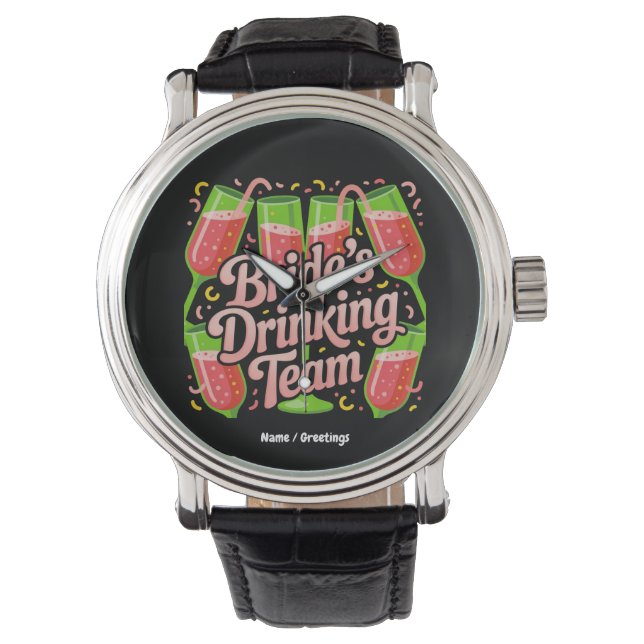 Montre Équipe de boisson de la mariée Design pour enterre (devant)