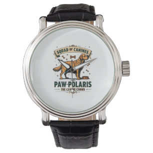 Montre Équipe de Canidés Graphique Vintage de Chien avec
