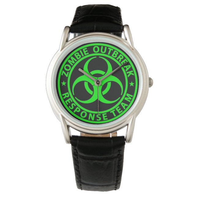 Montre Équipe de réponse à une épidémie de zombies vert n (devant)
