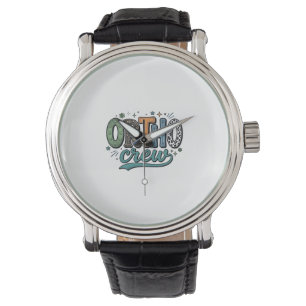 Montre Équipe Ortho Vintage Équipe Dentaire Vector Design