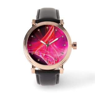 Montre ÉQUIPES FRACTALES EN FUSILLE rose PURPLE
