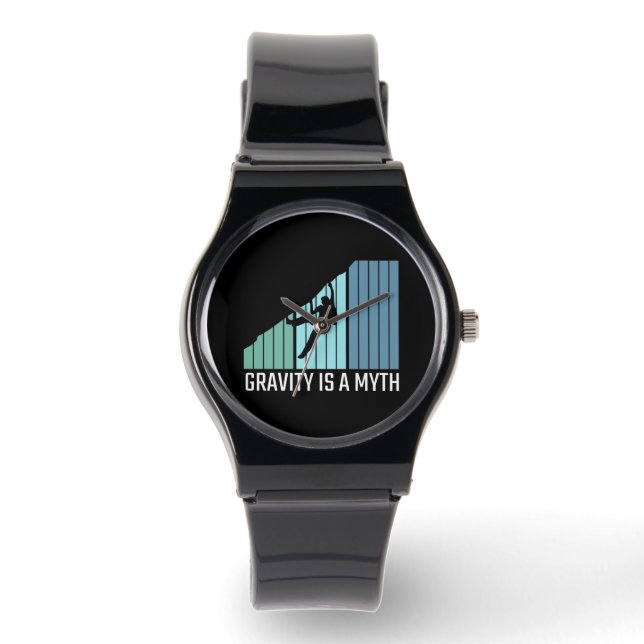 Montre Escalade - La gravité est un mythe (Recto)
