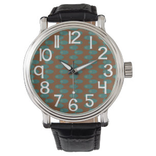 Montre Espaces spatiaux turquoises