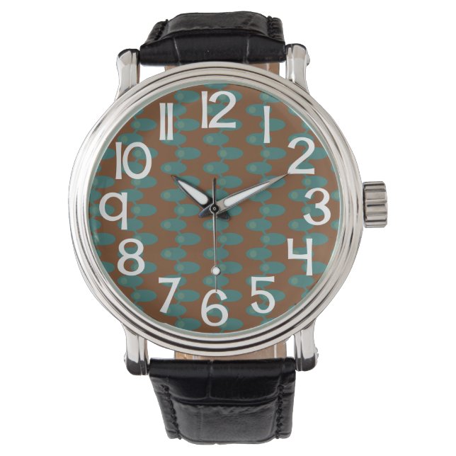 Montre Espaces spatiaux turquoises (devant)