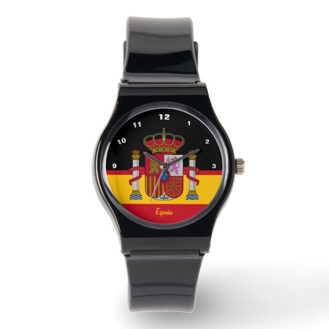Montre Espagnol Drapeau Watch, Espagne, España mode / spo (Recto)