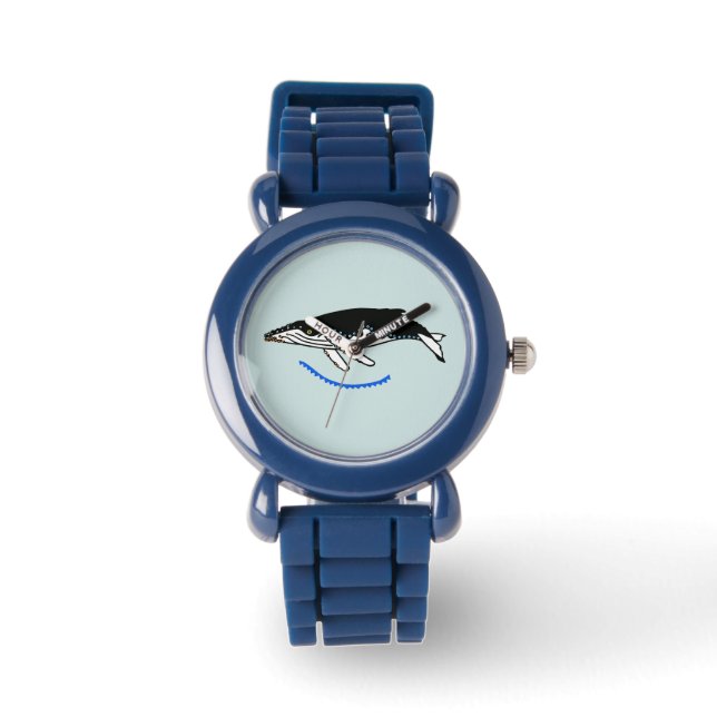 Montre Espèces en voie de disparition - BALEINE à bosse - (Recto)
