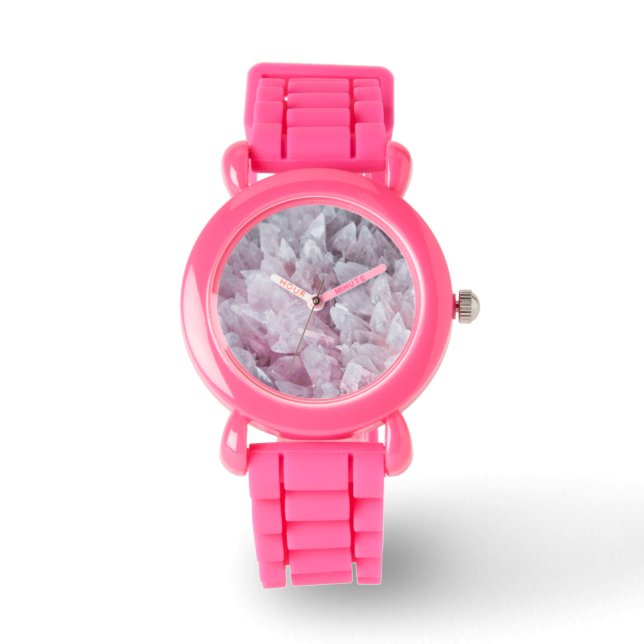 Montre Esprit corps en quartz rose Veille énergétique (Recto)