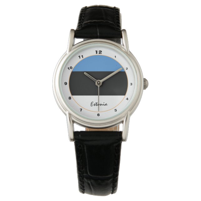 Montre Estonian Flag & Estonia trendy fashion /design (devant)