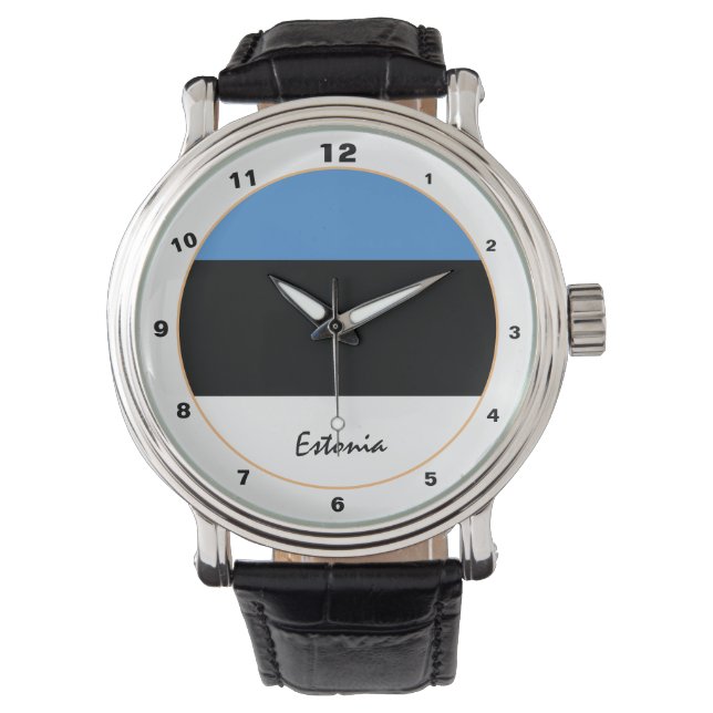 Montre Estonian Flag & Estonia trendy fashion /design (devant)
