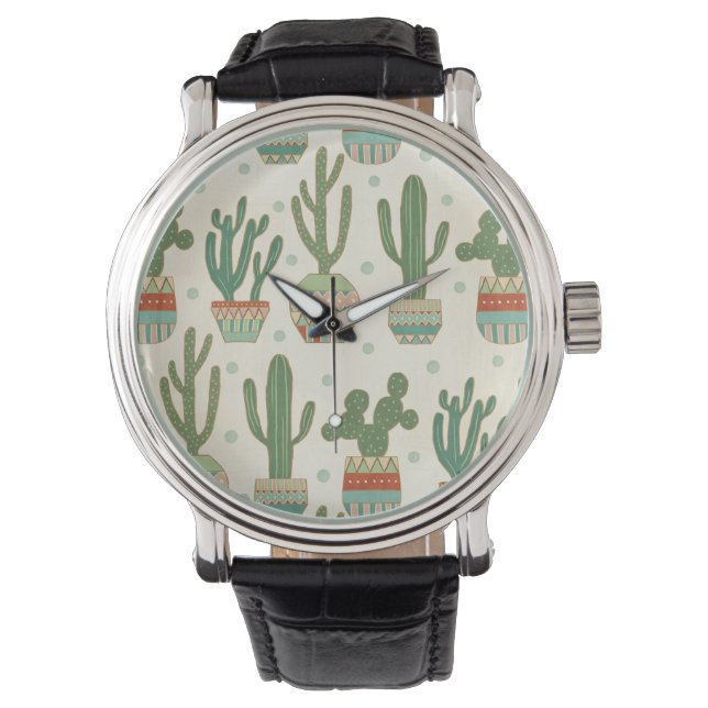 Montre Étape Geo Sud-Ouest | Motif Cactus (devant)