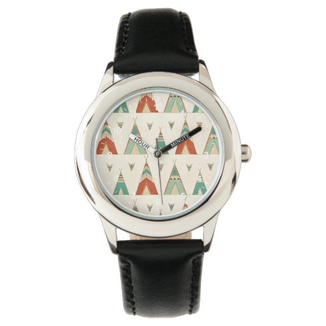 Montre Étape Geo Sud-Ouest | Motif géométrique Teepee (devant)