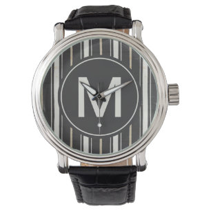 Montre Étape simple deux de signes du monogramme  