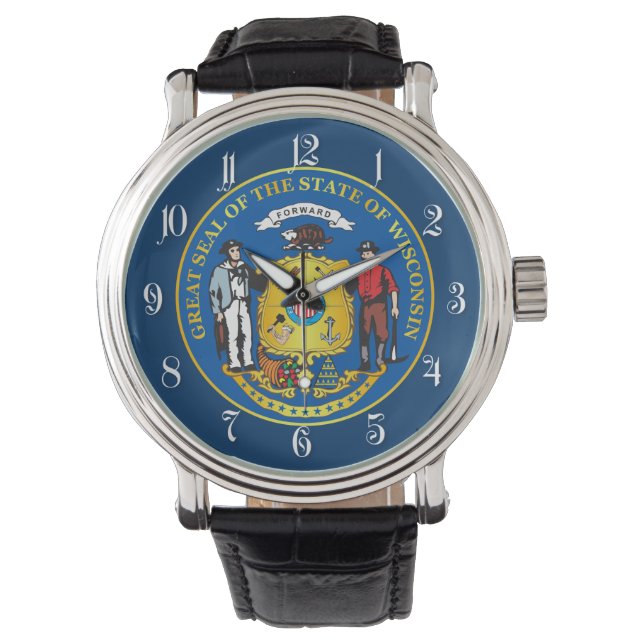 Montre État du sceau du Wisconsin (devant)