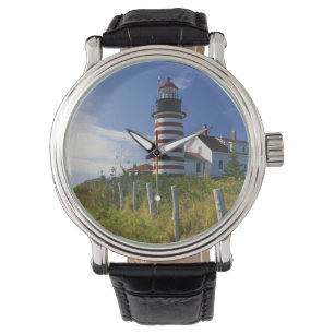 Montre États-Unis, Maine, Lubec. Phare de West Quoddy He