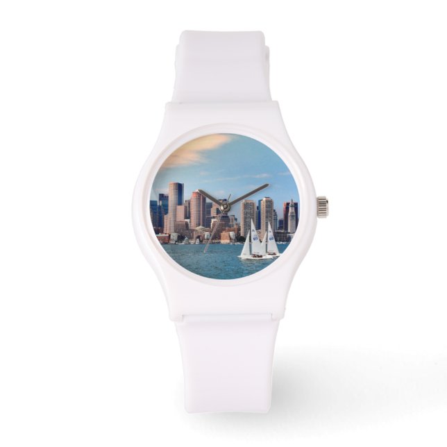 Montre États-Unis, Massachusetts. Skyline du front de mer (Recto)