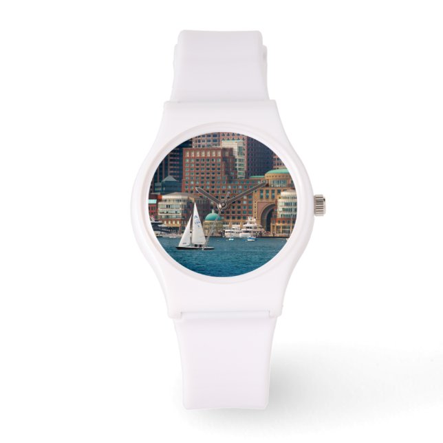 Montre États-Unis, Massachusetts. Skyline du front de mer (Recto)