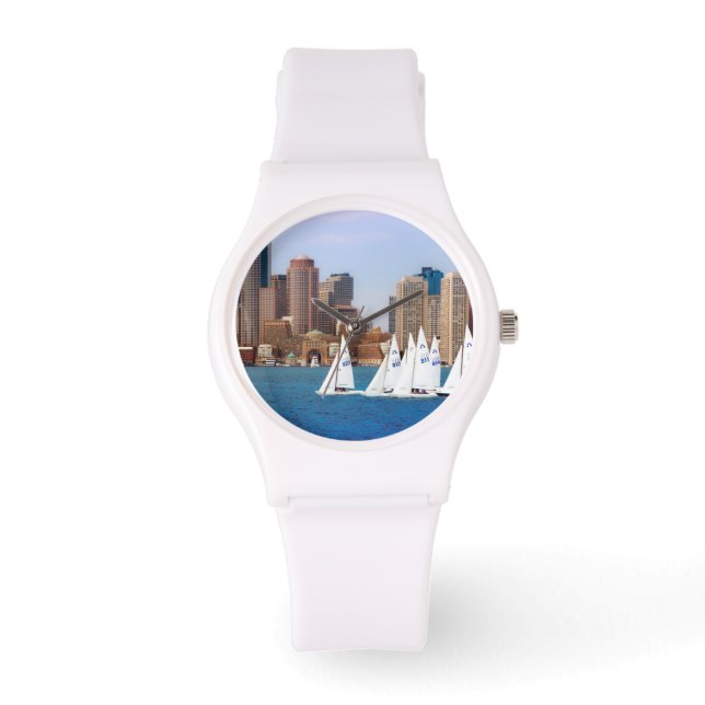Montre États-Unis, Massachusetts. Skyline du front de mer (Recto)