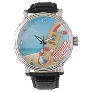 Montre Été cool sur la plage avec planches de Surf