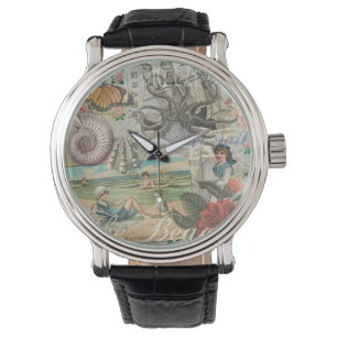 Montre été plage vintage pieuvre antique voile