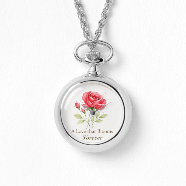 Montre Eternal Love Rose Watch Pendant (Recto)