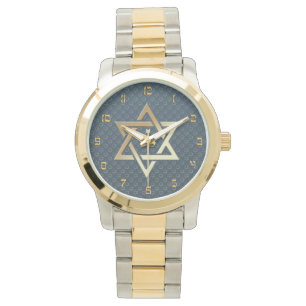 Montre Étoile de David avec l'arrière - plan foncé