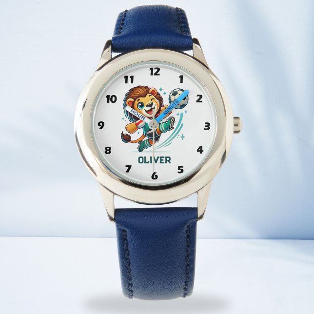 Montre Étoile de soccer mignon Lion (Créateur téléchargé)