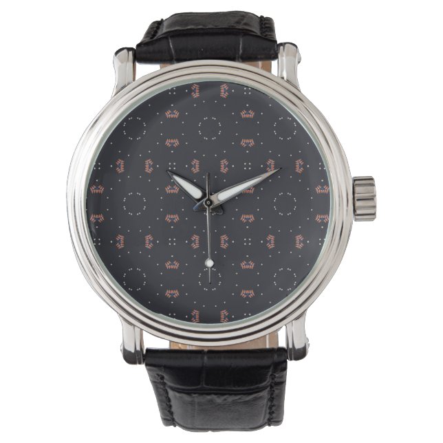 Montre Étoiles et motif d'engin spatial unique (devant)