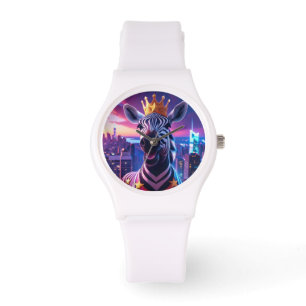 Montre Étoiles Et Rayures Zebra Zanzibar