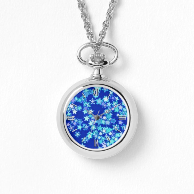 Montre Étoiles, tons bleu pâle contre bleu foncé (Recto)